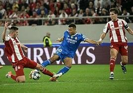 Así hemos narrado la sufrida victoria del Real Madrid ante Olympiacos