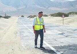 Obras en la carretera de Caleta de Famara