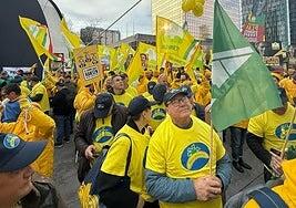 Los agricultores canarios se plantan en Bruselas para defender la soberanía alimentaria