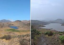 Así se ve la presa de Las Niñas tras el paso de la borrasca Emilia: «Un regalo de Navidad»