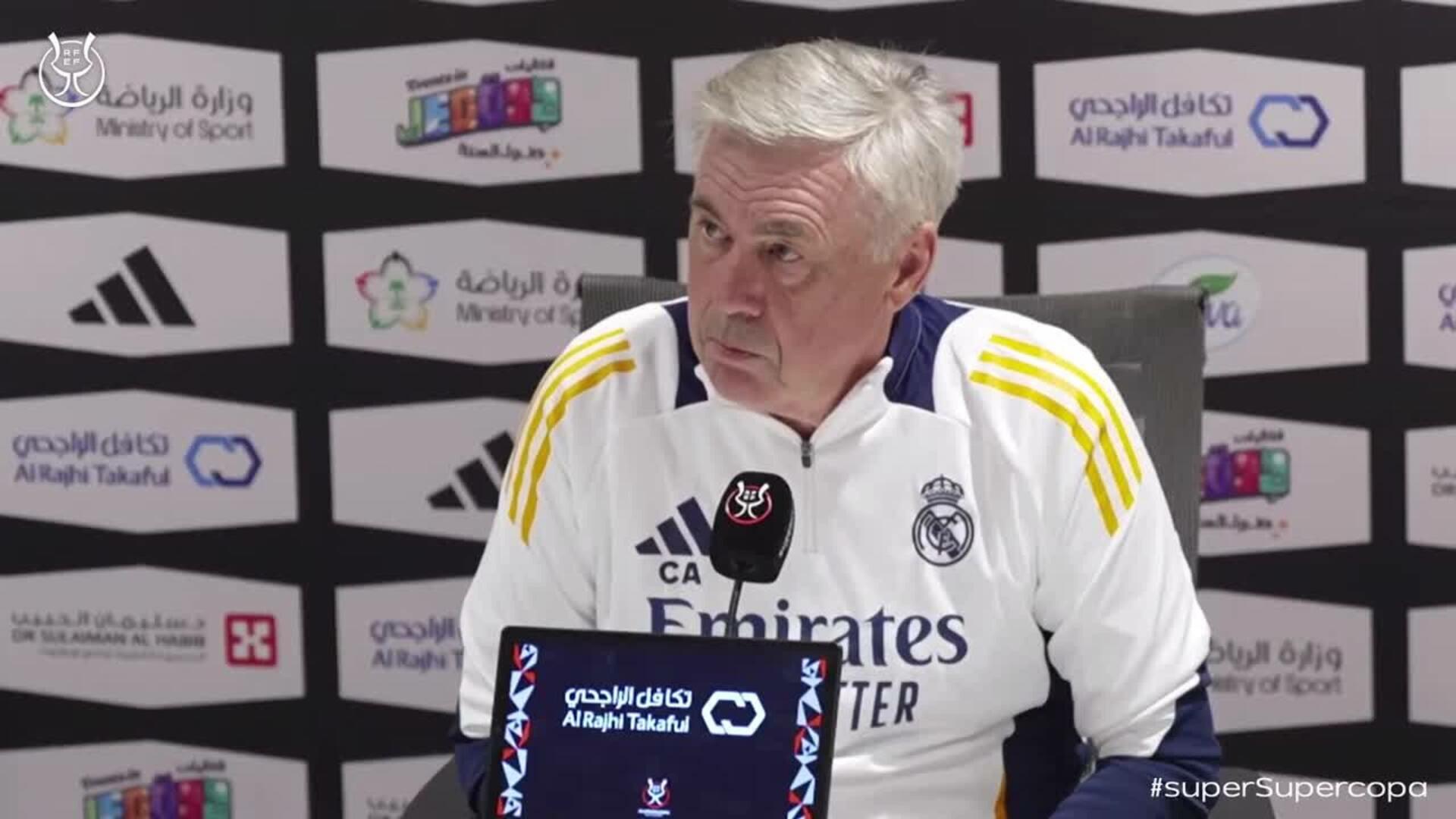 Carlo Ancelotti: "Estamos encantados con Vinícius en todos los aspectos"