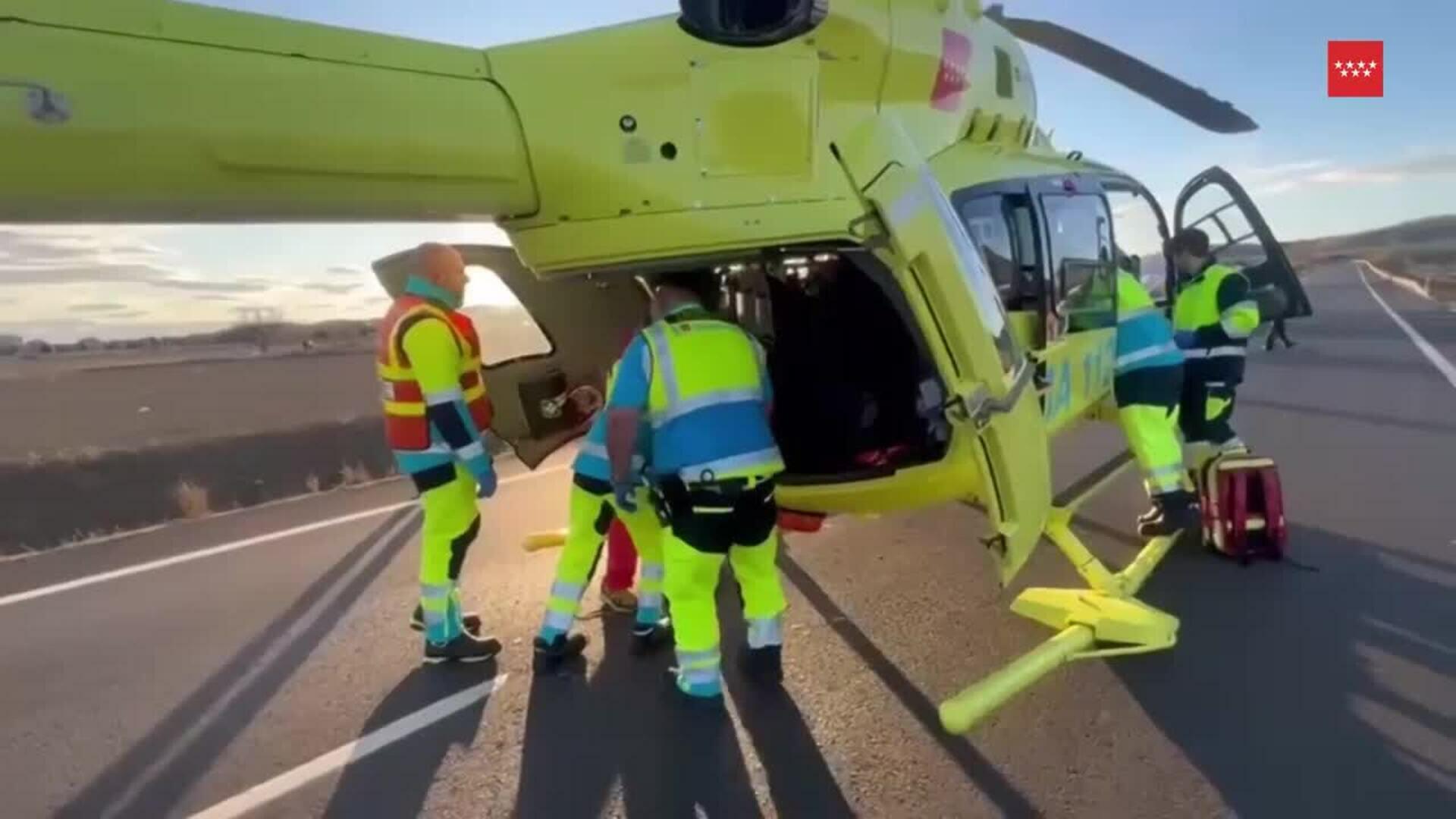 Un ciclista resulta herido grave tras una colisión con una furgoneta en San Martín de la Vega