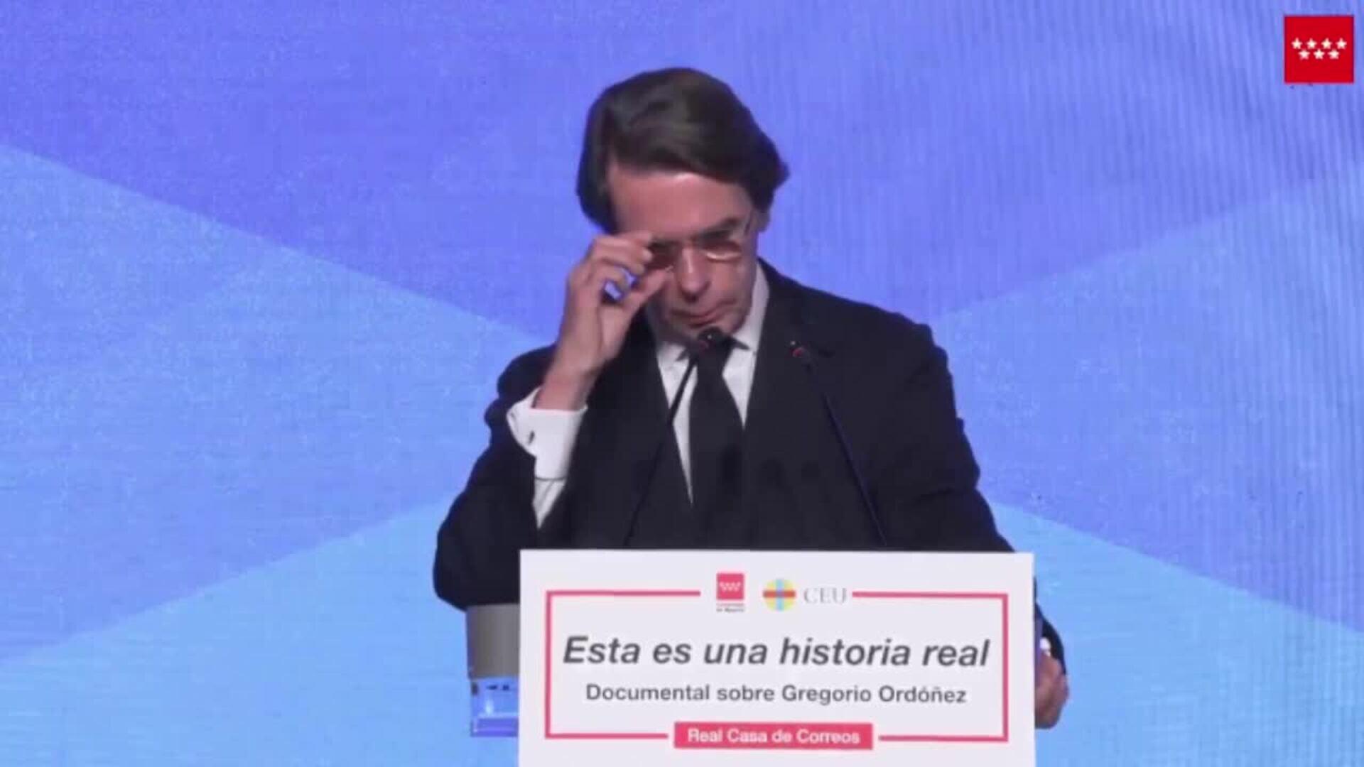 Aznar pide "honrar la memoria" de Ordóñez y critica los pactos con Bildu