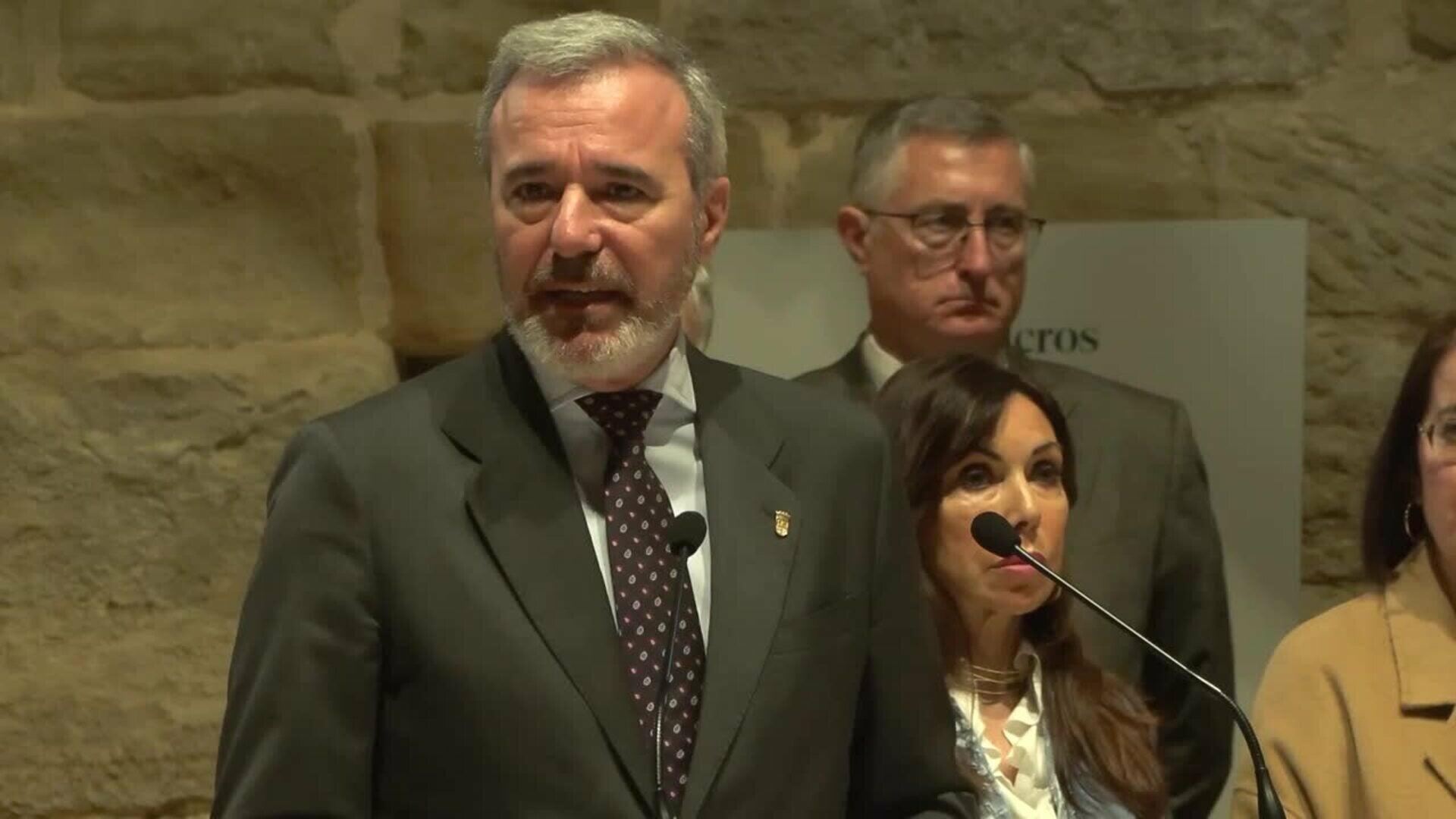 Azcón reabre Sijena en un día que será "redondo" cuando vuelvan las pinturas murales