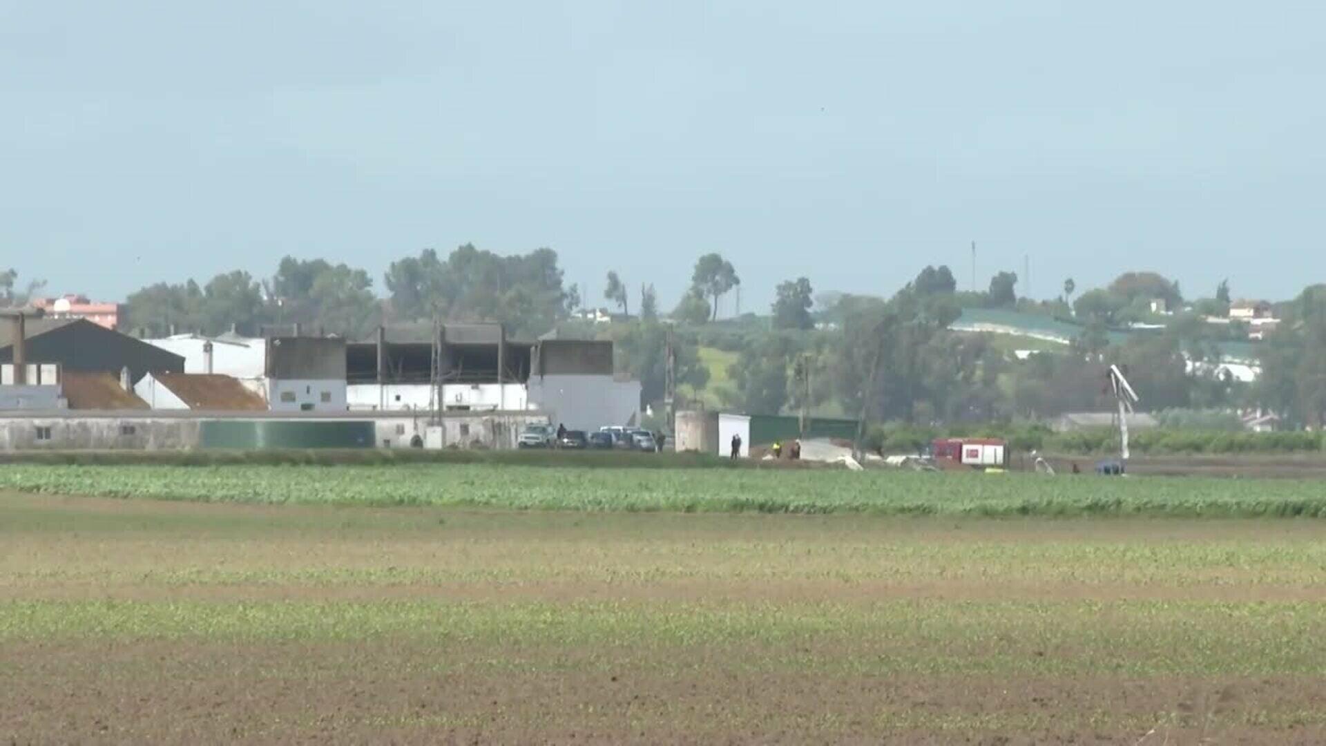 Tres fallecidos en una nave agrícola derrumbada en Coria (Sevilla) por el viento y la lluvia