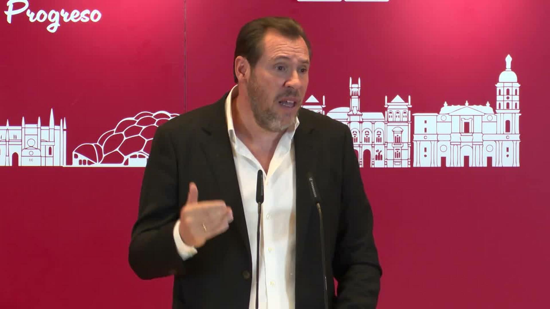 Puente defiende el "realismo" del PSOE frente a izquierdas que buscan "conquistar el cielo"