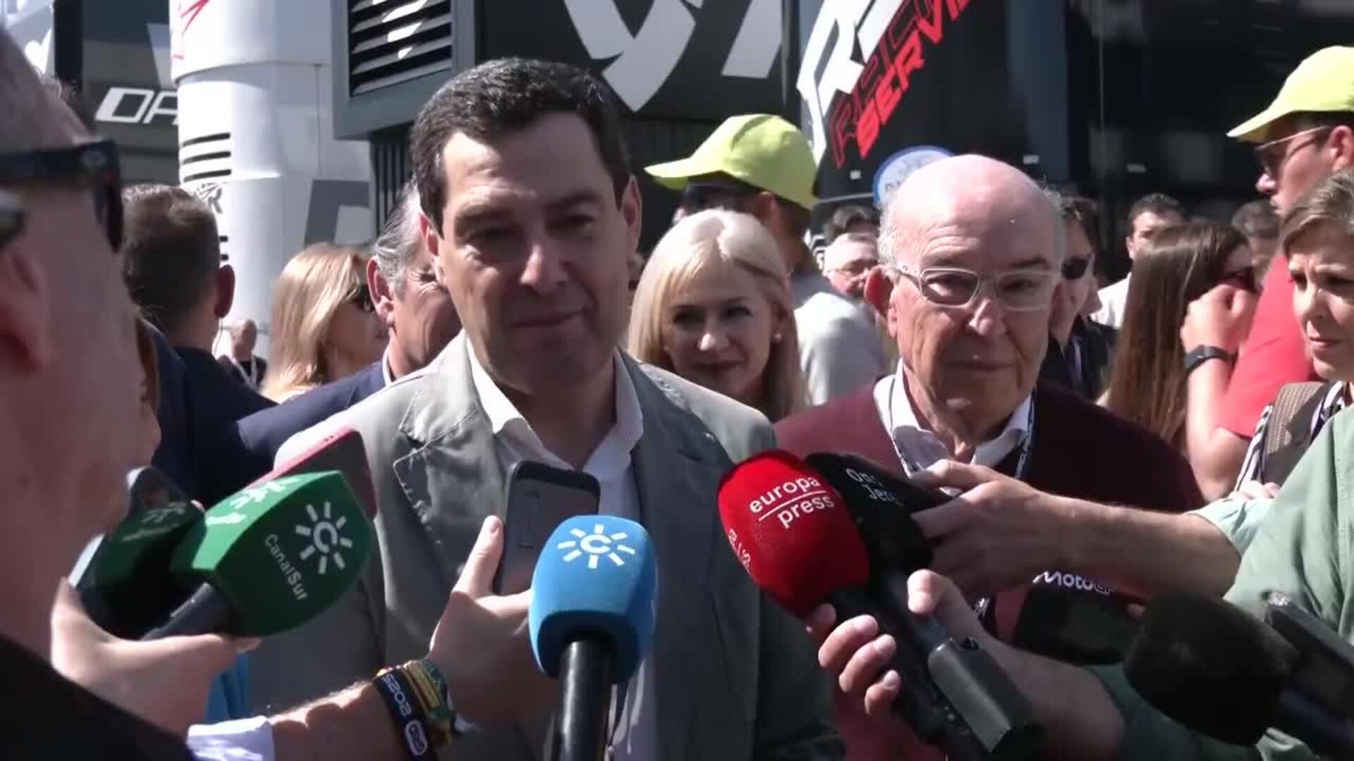 Moreno anuncia que Jerez acogerá el Gran Premio de MotoGP hasta 2031