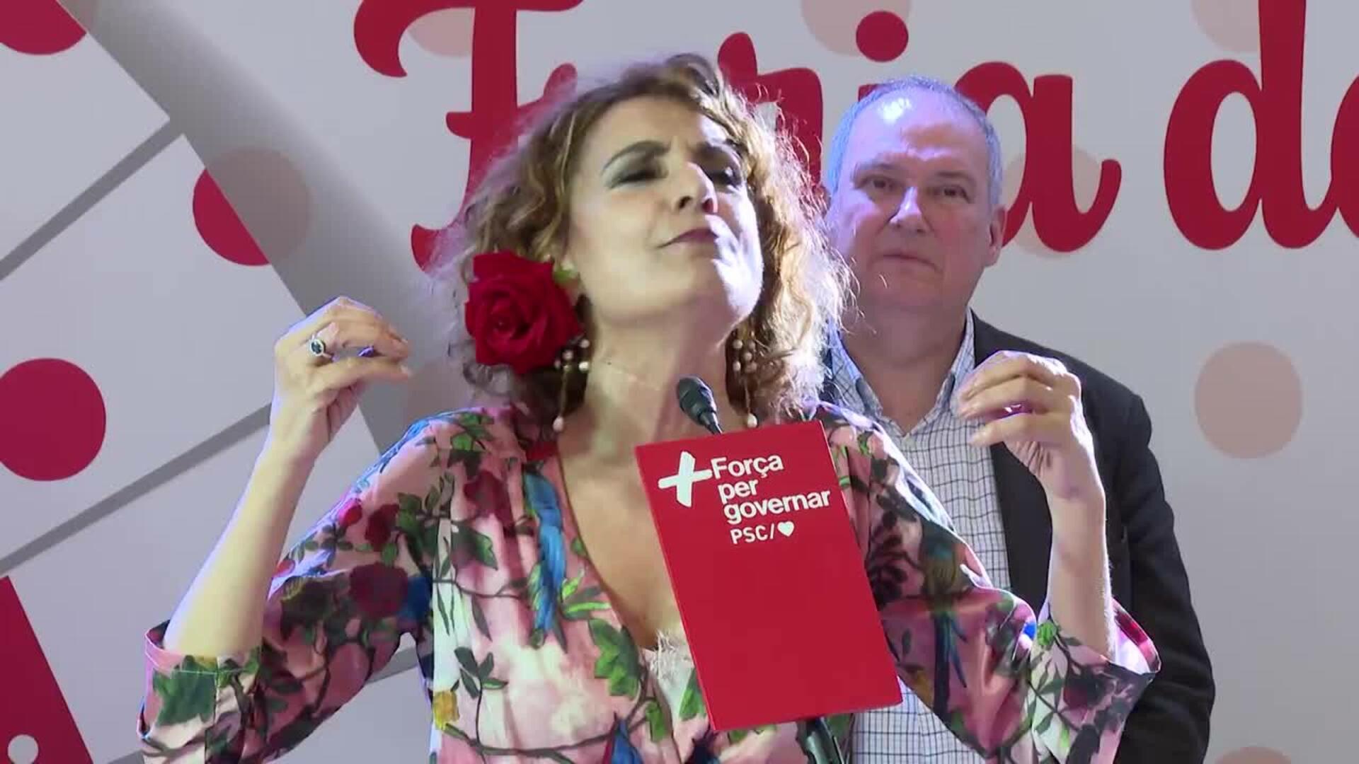 Montero defiende el progreso de Catalunya porque representa también crecimiento para Andalucía