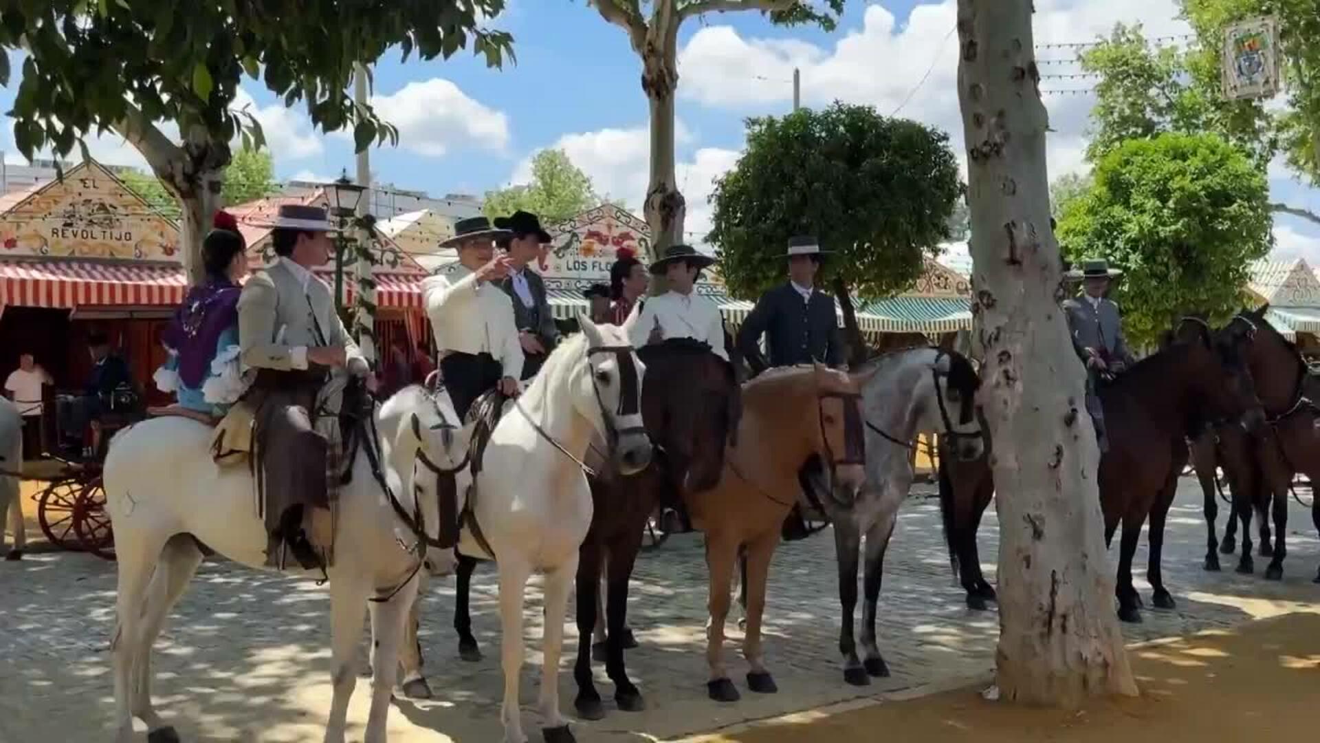 Victoria Federica y Borja Moreno disfrutan de su primera Feria de Abril juntos