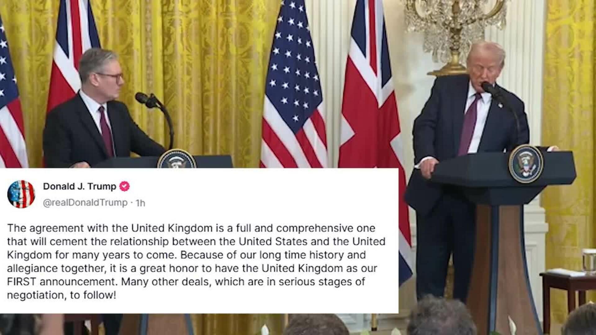 Trump confirma un acuerdo "completo e integral" con Reino Unido