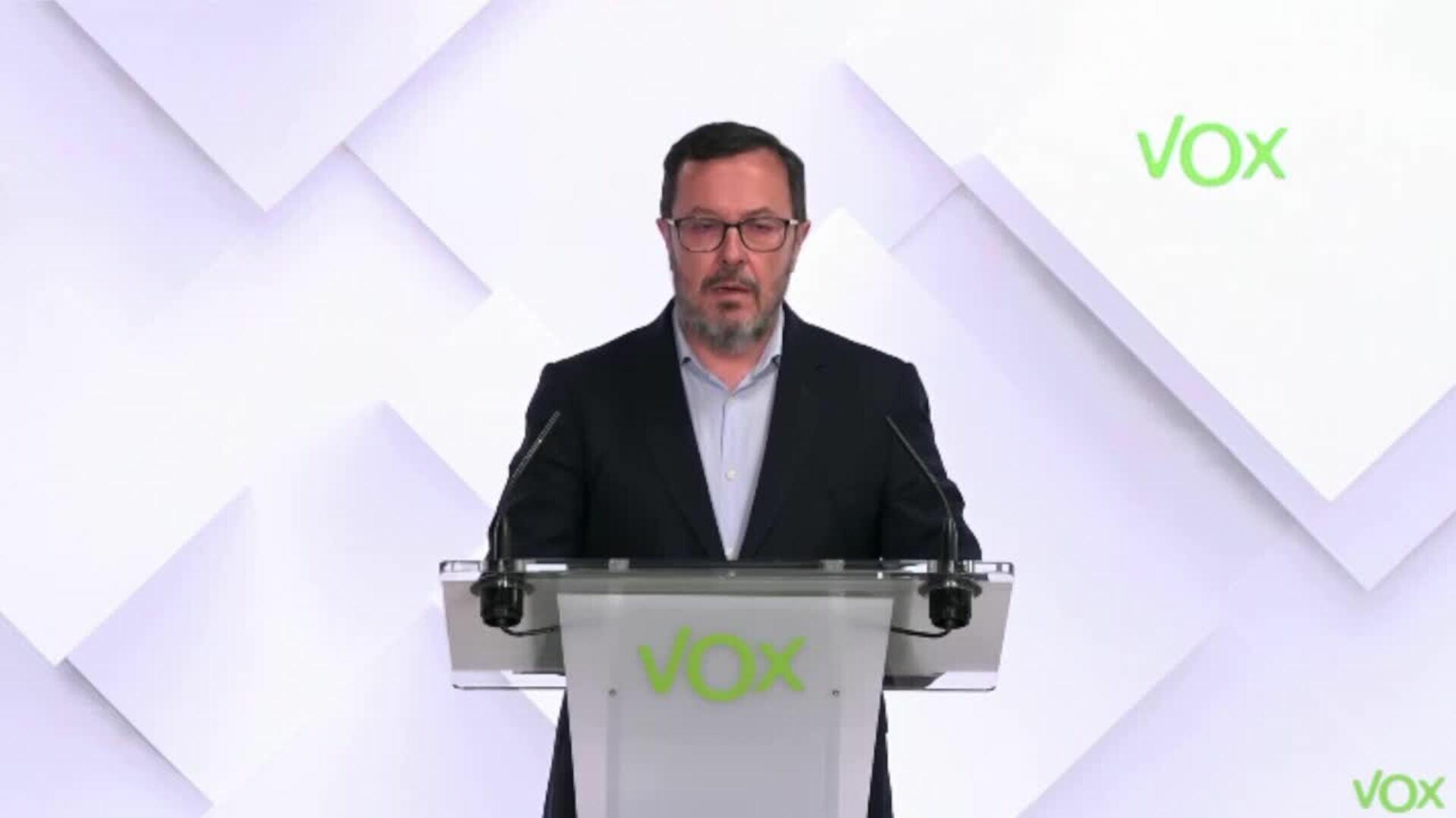 Vox dice que los mensajes entre Sánchez y Ábalos son solo "un detalle"