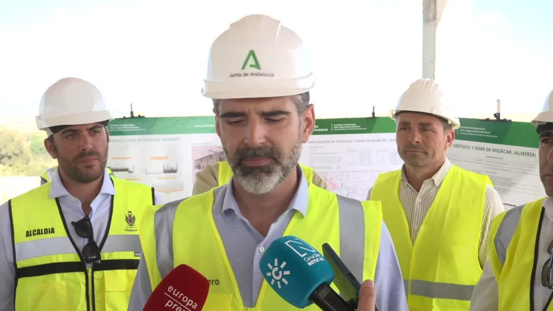 Avance del 33% en la construcción de la depuradora de Mojácar (Almería) con 19M€ invertidos