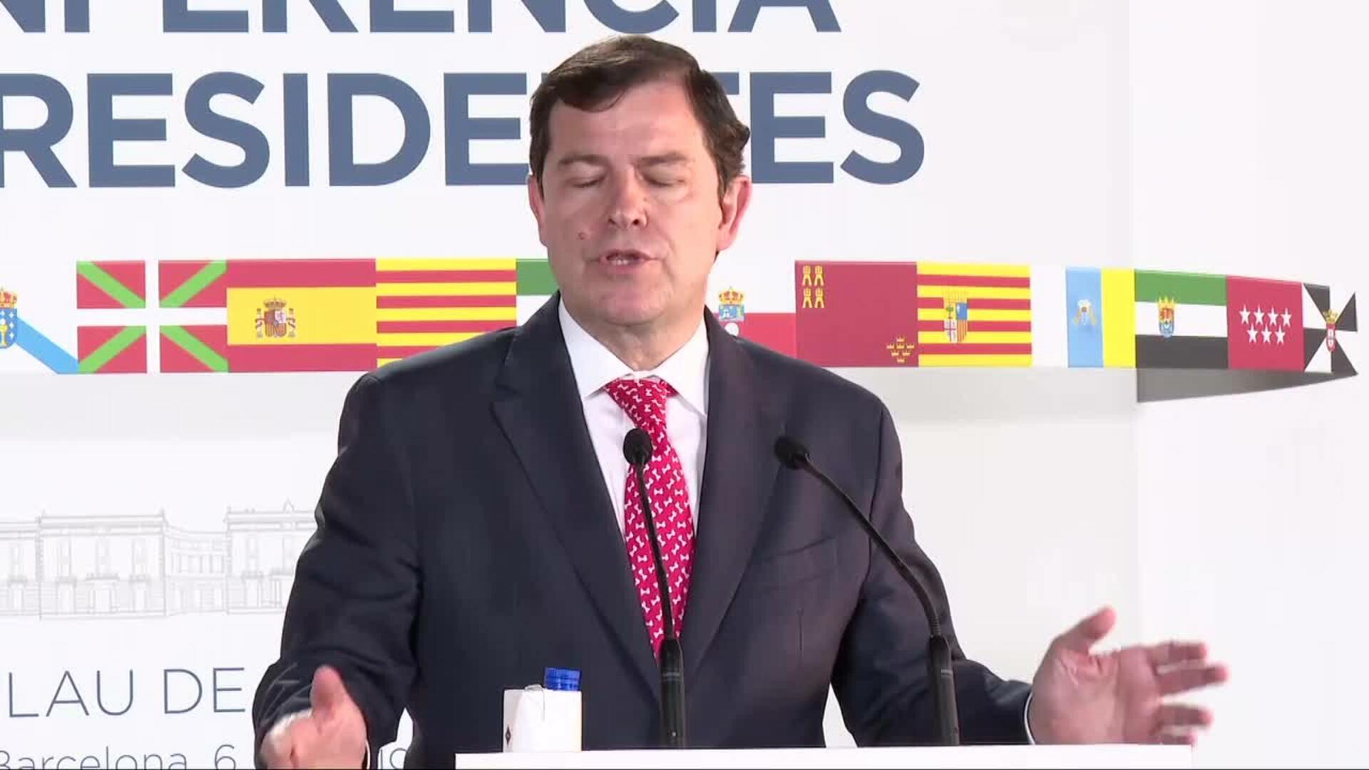 Mañueco tacha la reunión de "ocasión perdida" y se suma a la petición de elecciones generales