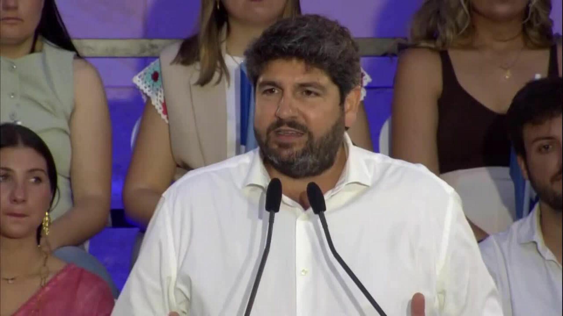 López Miras anima a los votantes del PP a salir a la calle