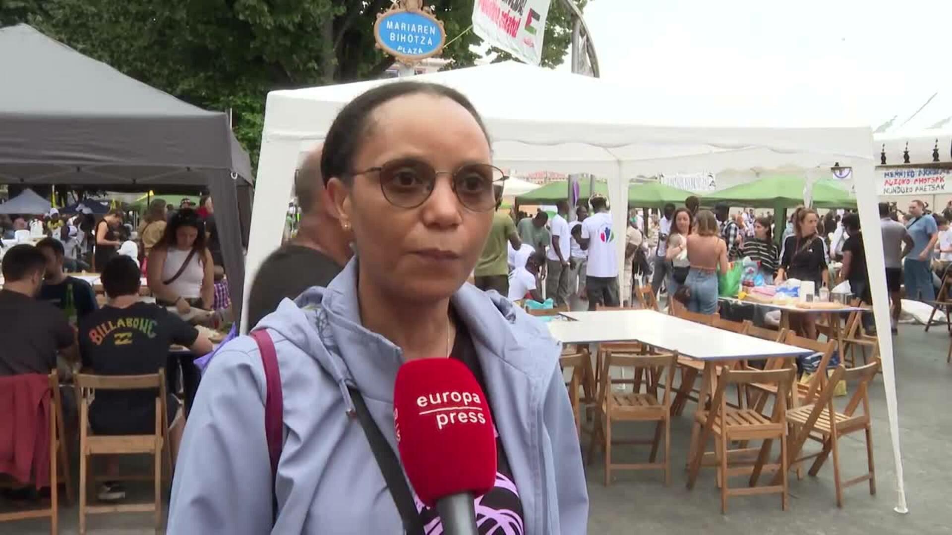 Bibiane Ngoyi Abetu confirma en "Arroces del Mundo" que Bilbao les "acoge como ciudad"