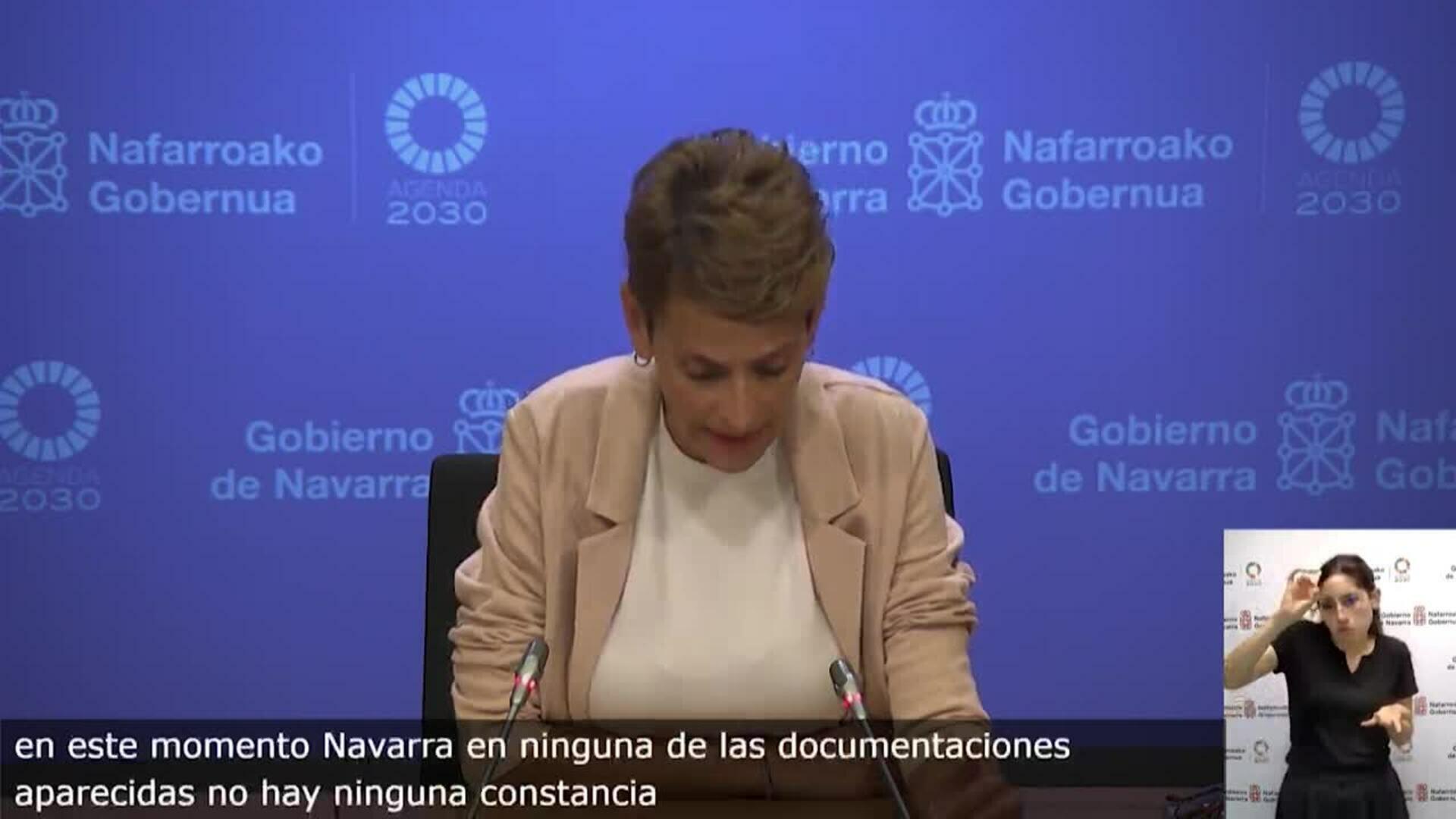 Chivite sobre Cerdán en Servinabar: "Ni yo misma ni el Gobierno conocíamos esa información"