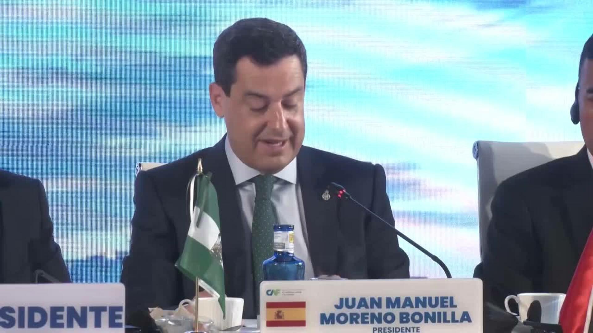 Moreno destaca a Andalucía como "la mejor hermana" de Latinoamérica y como "puente" con Europa