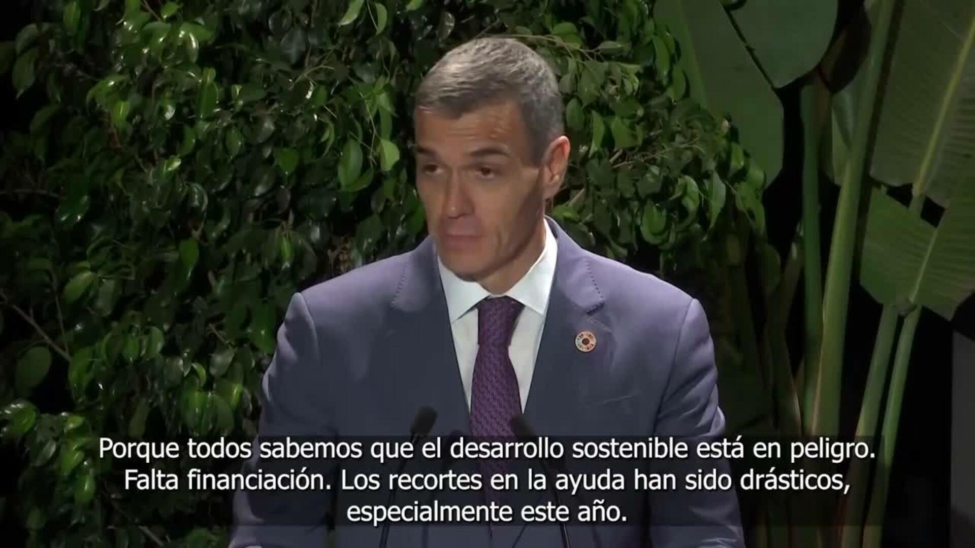 Sánchez alerta de que desarrollo sostenible está en riesgo en el marco de la Cumbre de la ONU