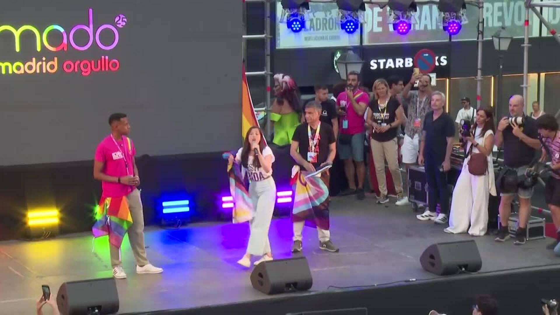 La plaza Pedro Zerolo acoge el Pregón del Orgullo LGTBI+ de Madrid