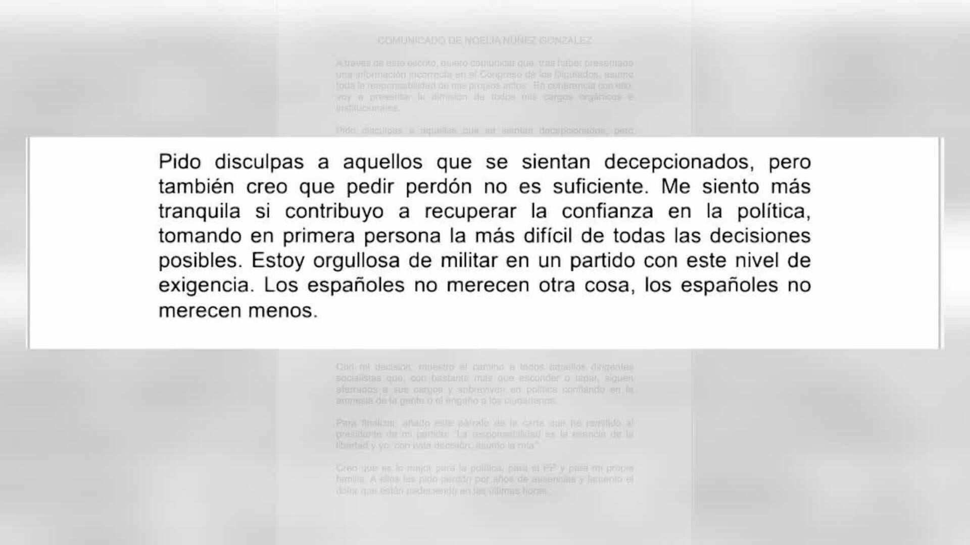 Noelia Núñez (PP) presenta su dimisión por la polémica con sus estudios