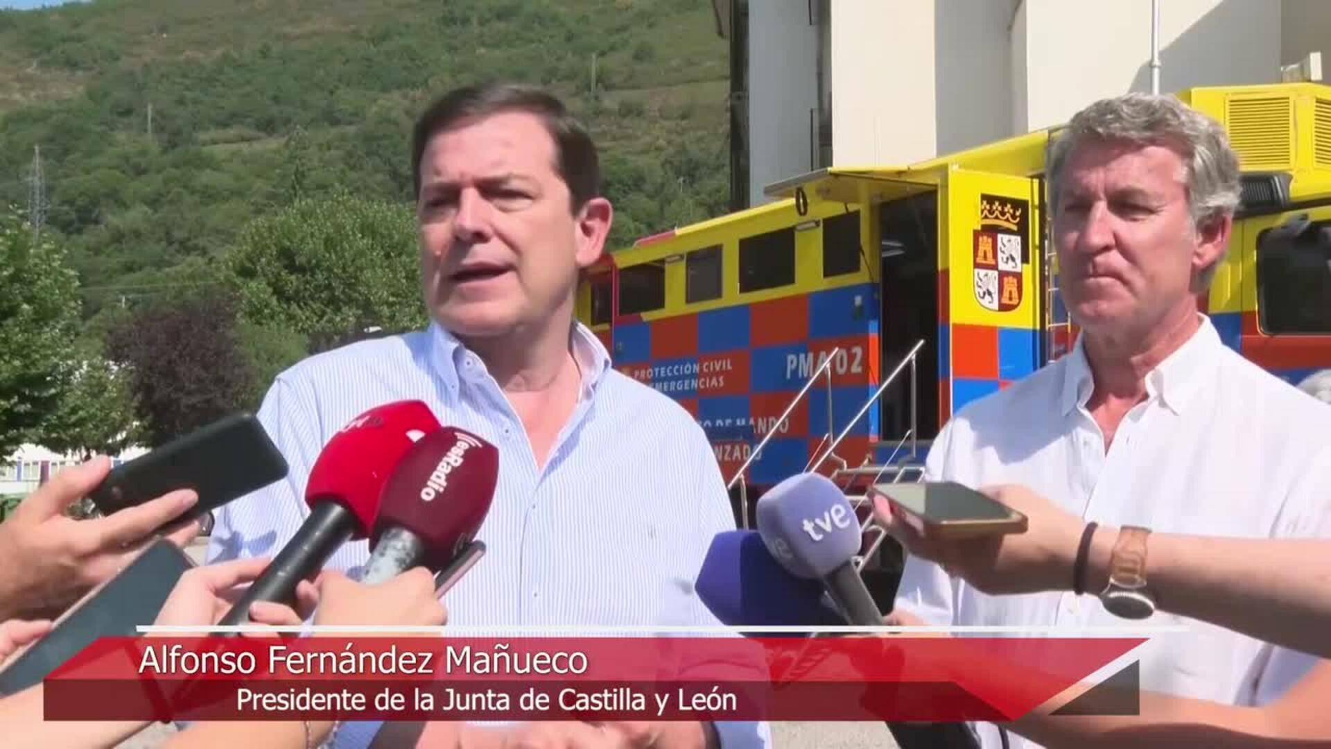 Los incendios centran la actualidad política: Mañueco y Rueda piden más medios al Gobierno