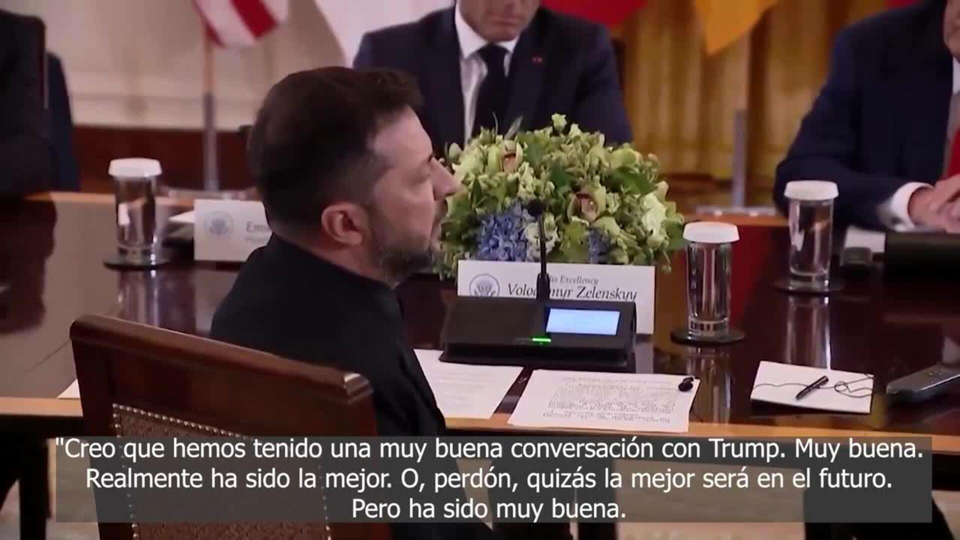 Zelenski describe como "buenas" las conversaciones con Trump en la Casa Blanca