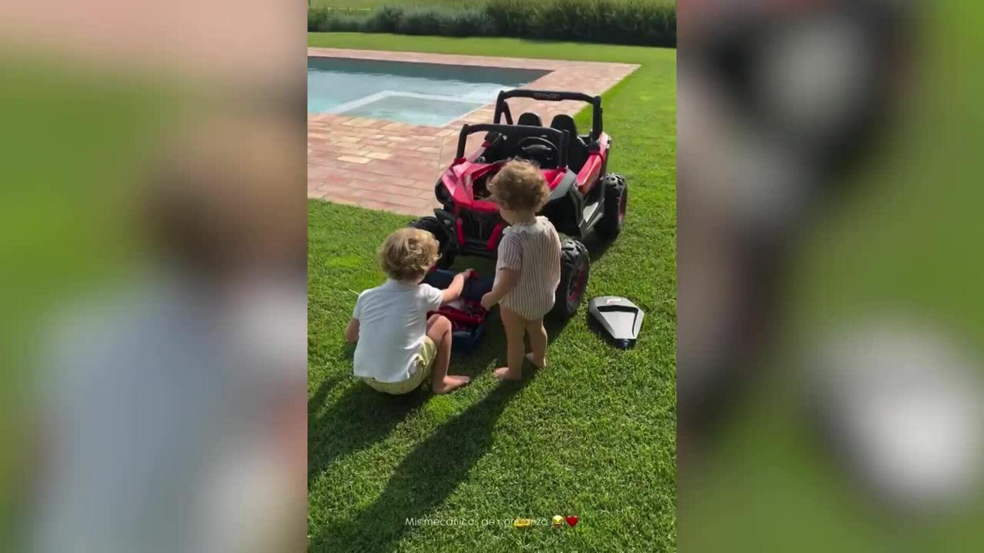 María Pombo prepara con sus hijos la vuelta al cole