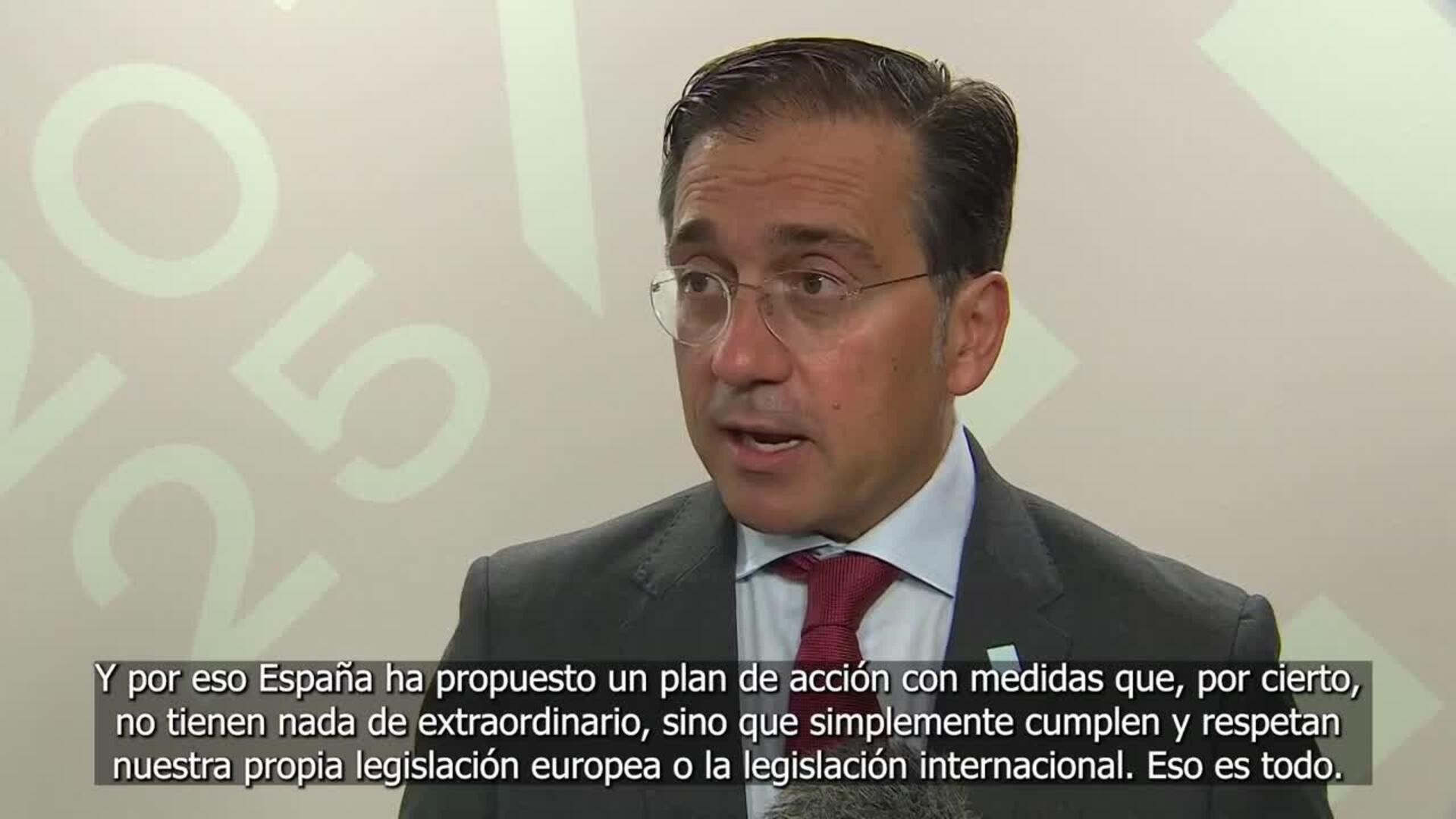 Albares reitera la necesidad inmediata de que la UE actúe para detener la guerra de Gaza