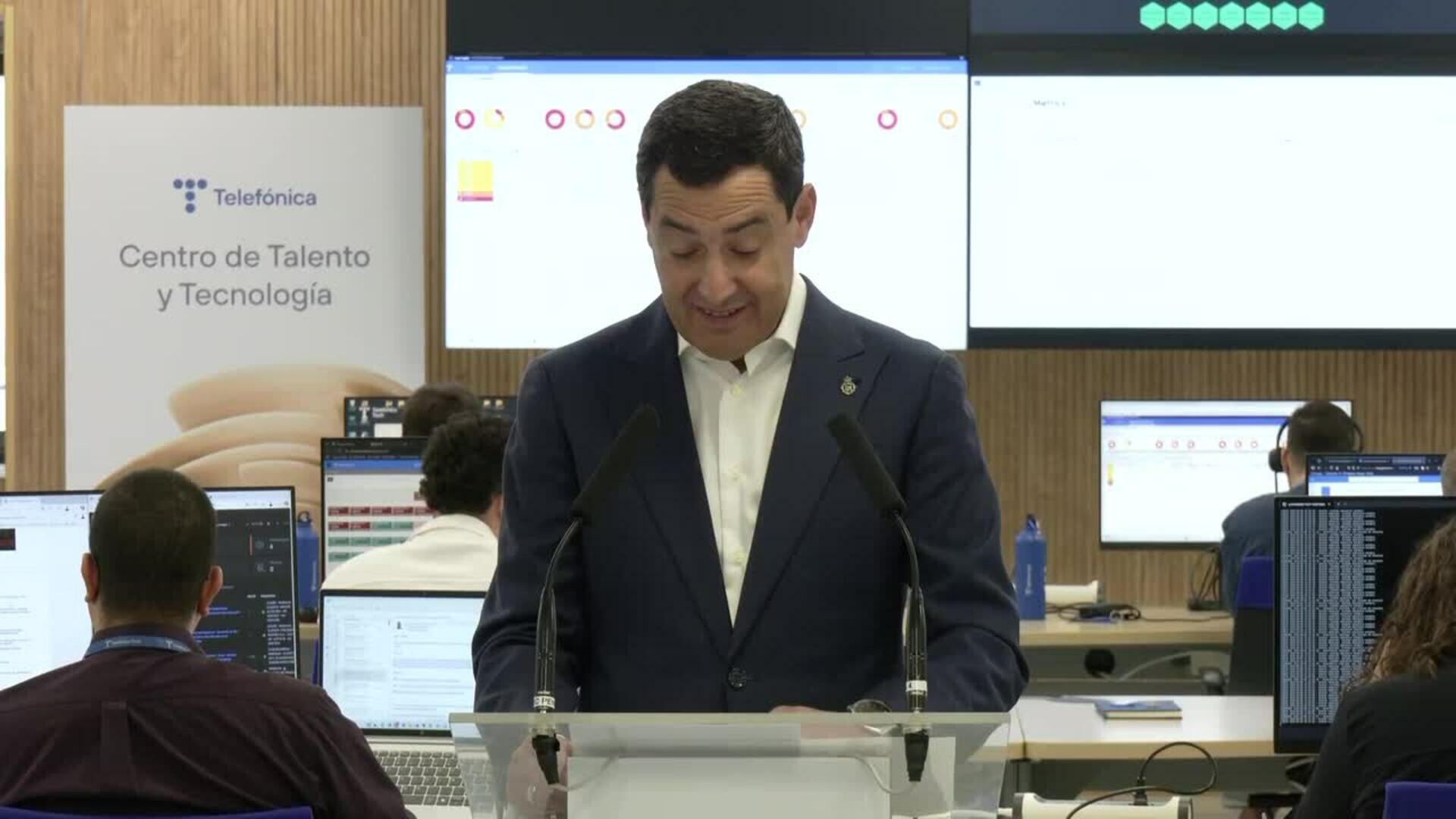 Moreno destaca potencial tecnológico en apertura del Centro de Talento de Telefónica