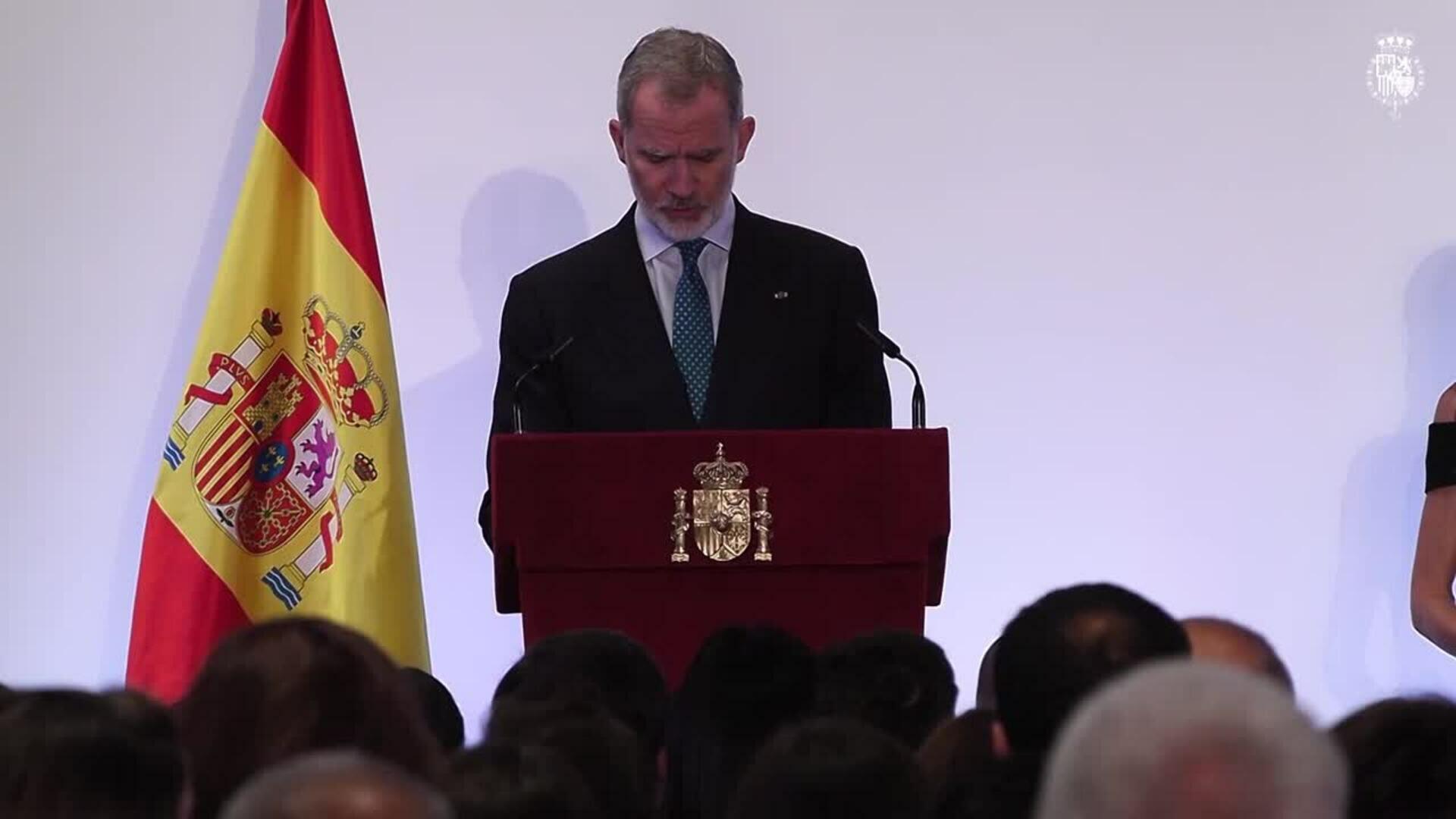 El Rey defiende que la paz no debe ser una "utopía" pese a "total devastación de Gaza"