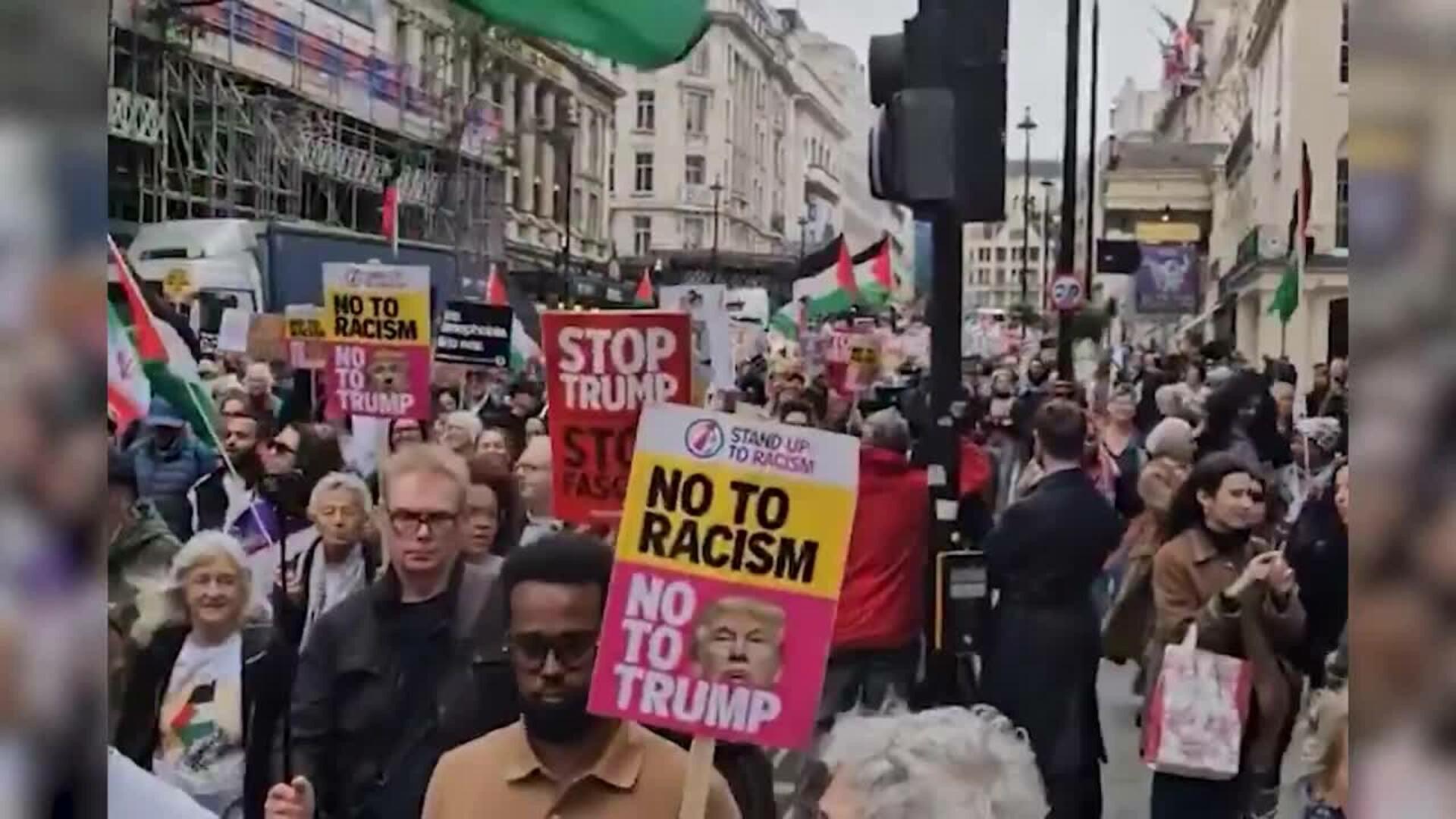 La monarquía británica recibe a Trump en una visita de Estado marcada por manifestaciones
