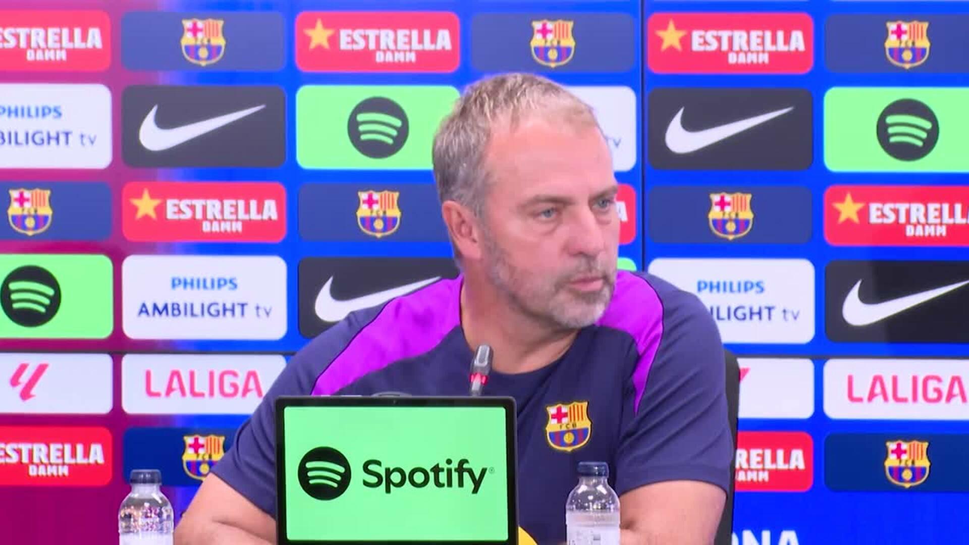 Hansi Flick: "Balde estará de vuelta pronto y con Lamine tenemos que esperar"