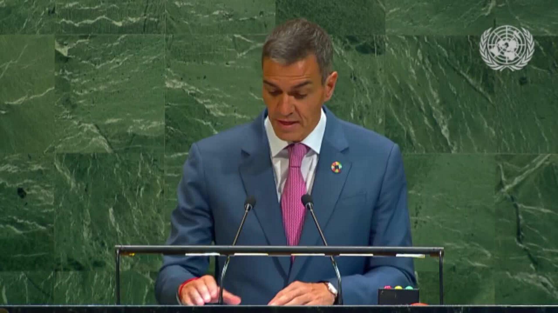 Sánchez reclama la entrada de Palestina en la ONU y llama a parar el "genocidio" en Gaza