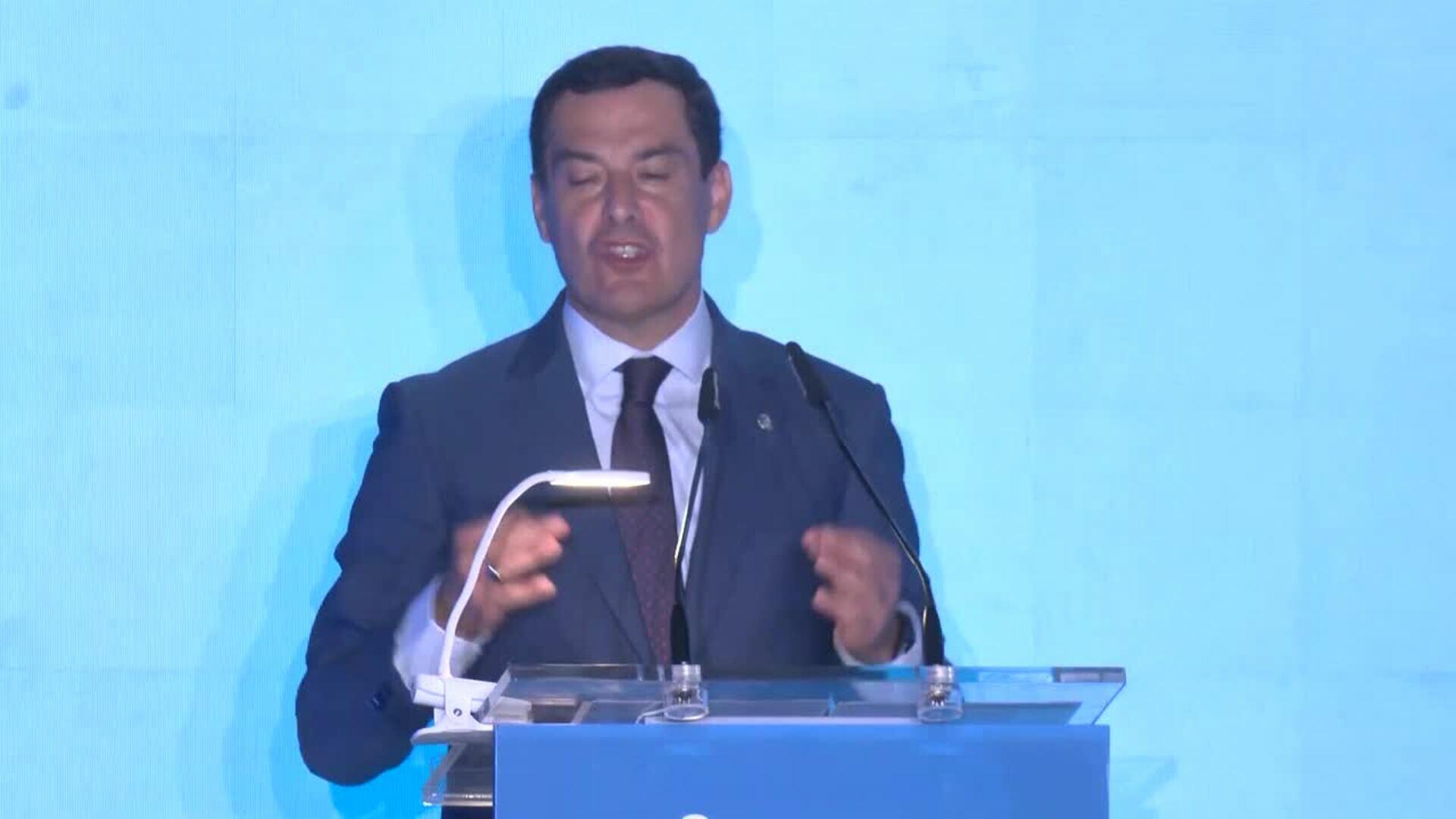 Moreno resalta el liderazgo de Andalucía para igualarse a regiones europeas