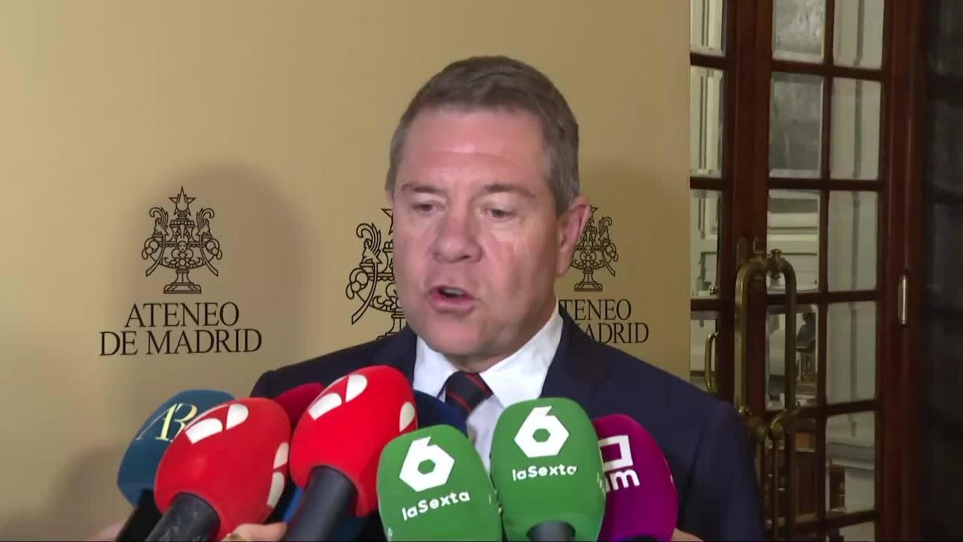 García-Page urge a aclarar los "entuertos" tras la denuncia del fiscal Stampa