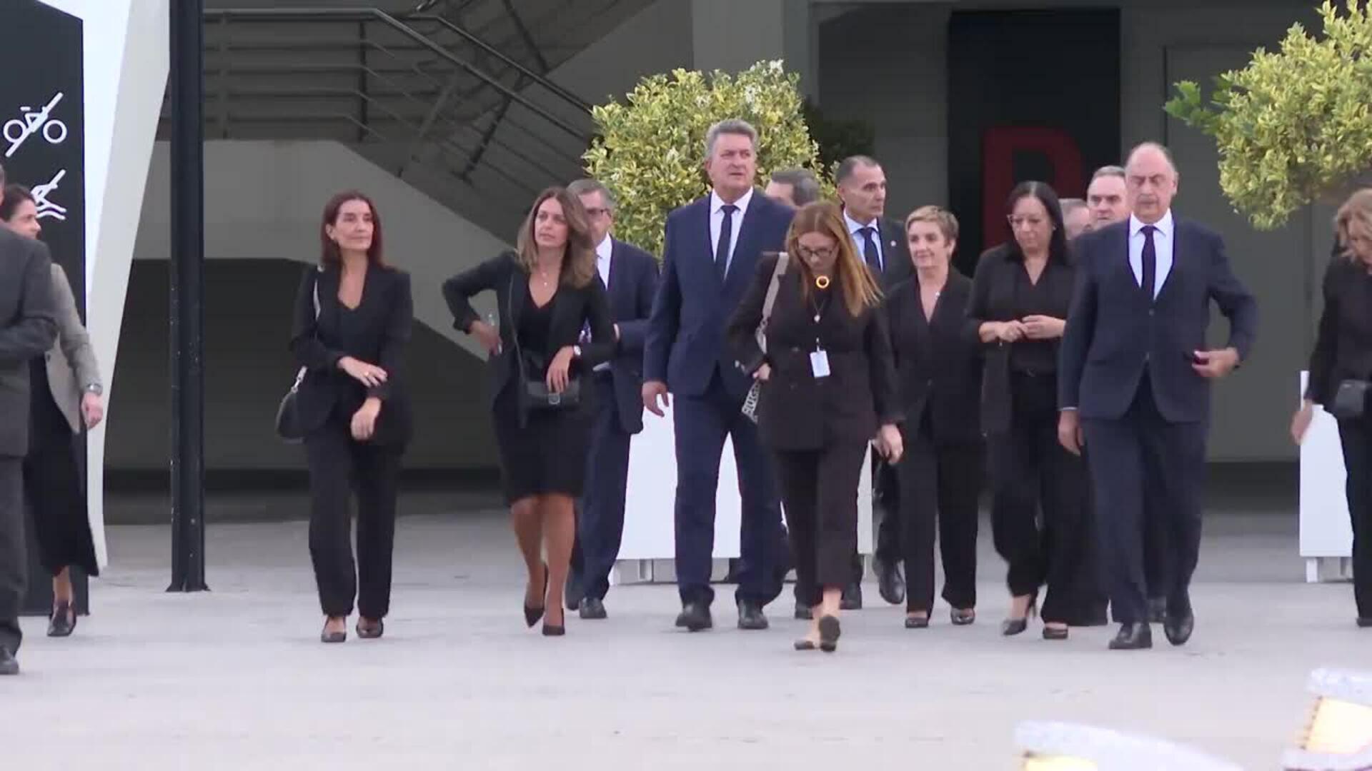 Llegada de Carlos Mazón al funeral de Estado por las víctimas de la dana