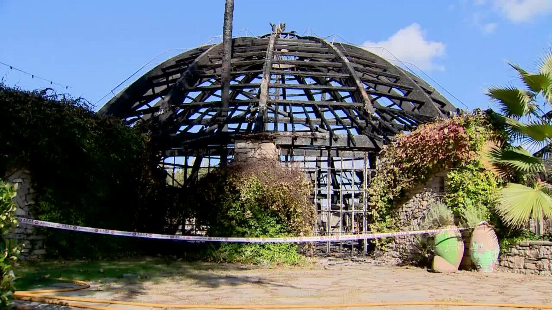 Quema la cúpula de madera del restaurante Mas Marroch de los hermanos Roca en Vilablareix