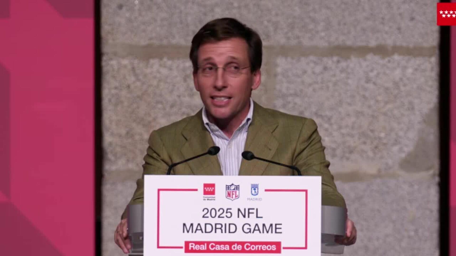 Almeida destaca el retorno que el Dolphins-Commanders tiene para la imagen de Madrid