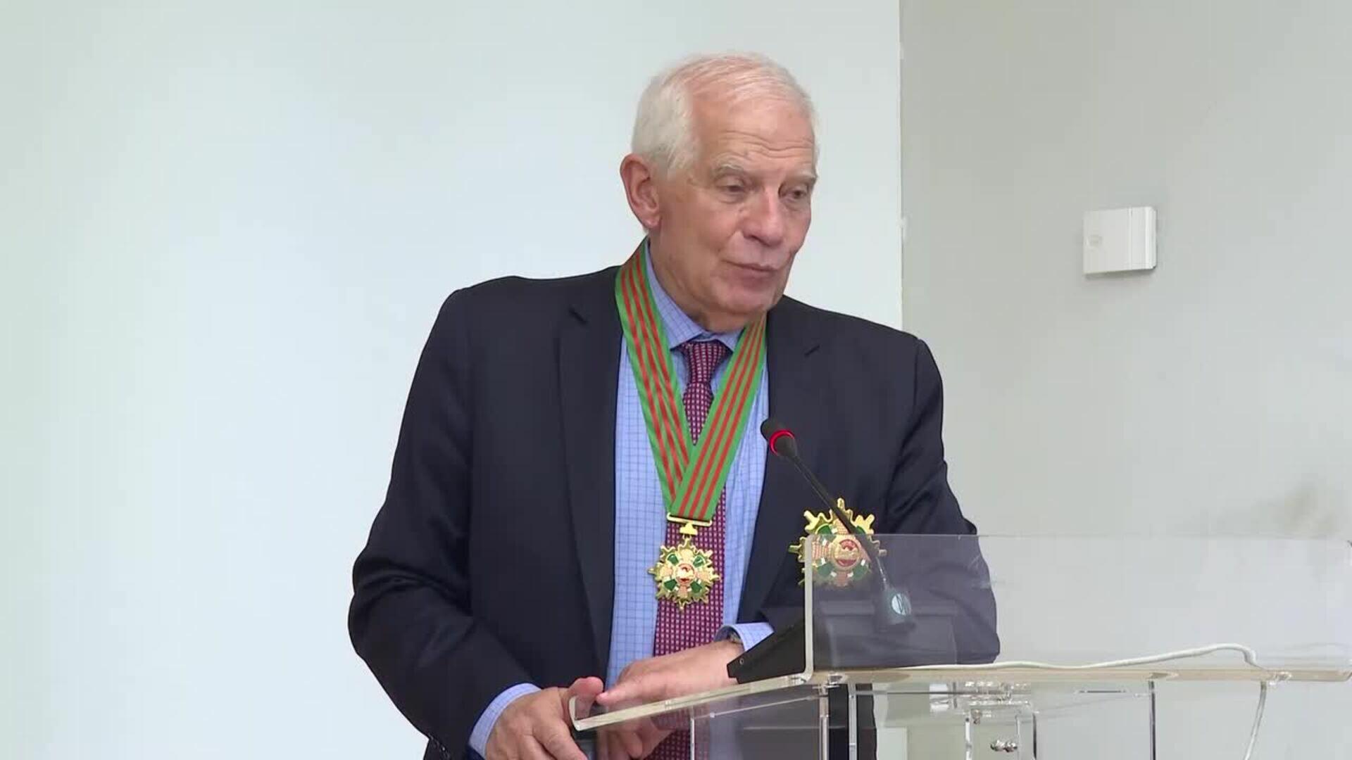 Borrell recibe la Gran Estrella de la Orden de Jerusalén por sus esfuerzos en apoyo a Palestina