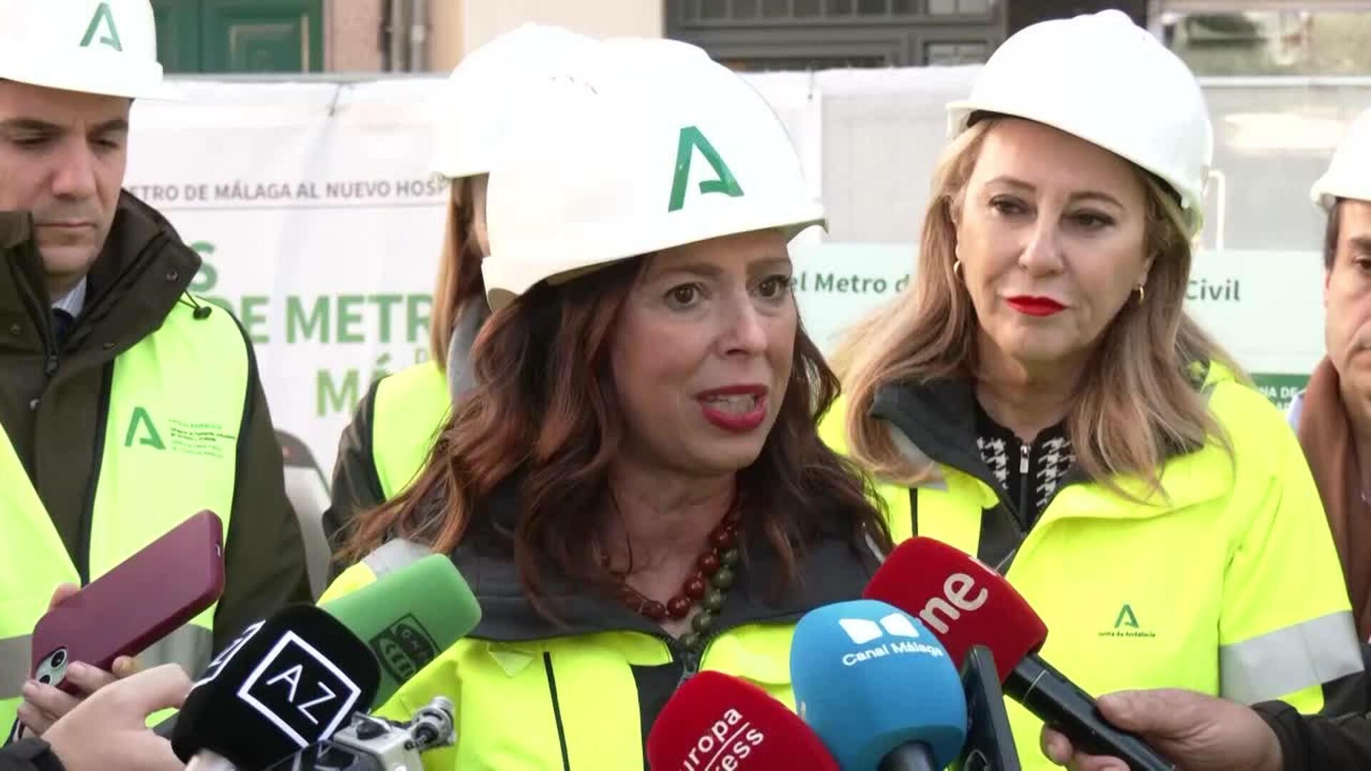 Las obras del metro de Málaga avanzan con dos pantalladoras en el tramo Hilera-Eugenio Gross