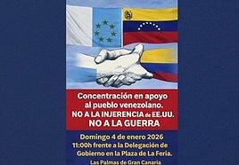 Concentración en Gran Canaria en apoyo al pueblo venezolano