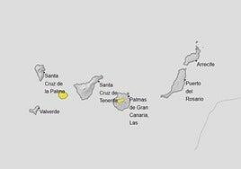 Las lluvias persisten en Canarias y la Aemet señala a dos de las islas