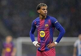 Lamine Yamal no entrena en la previa del Barça-Athletic