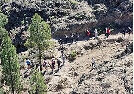Rescatan a una senderista herida en la zona del Roque Nublo