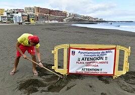 Las playas de Melenara y Salinetas, nuevamente cerradas al baño