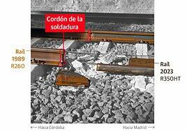 La soldadura de Adamuz: dos raíles distintos y una evaluación «aceptada»