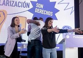 Migrantes y banderas