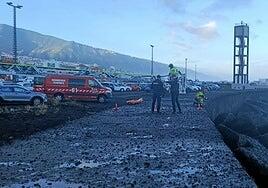 Recuperan el cadáver del parapentista accidentado en el muelle de Puerto de la Cruz