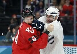Tom Wilson y Pierre Crinon, a puñetazo limpio en los Juegos