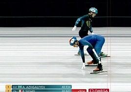 Pietro Sighel, el patinador que se salvó de culo de la eliminación